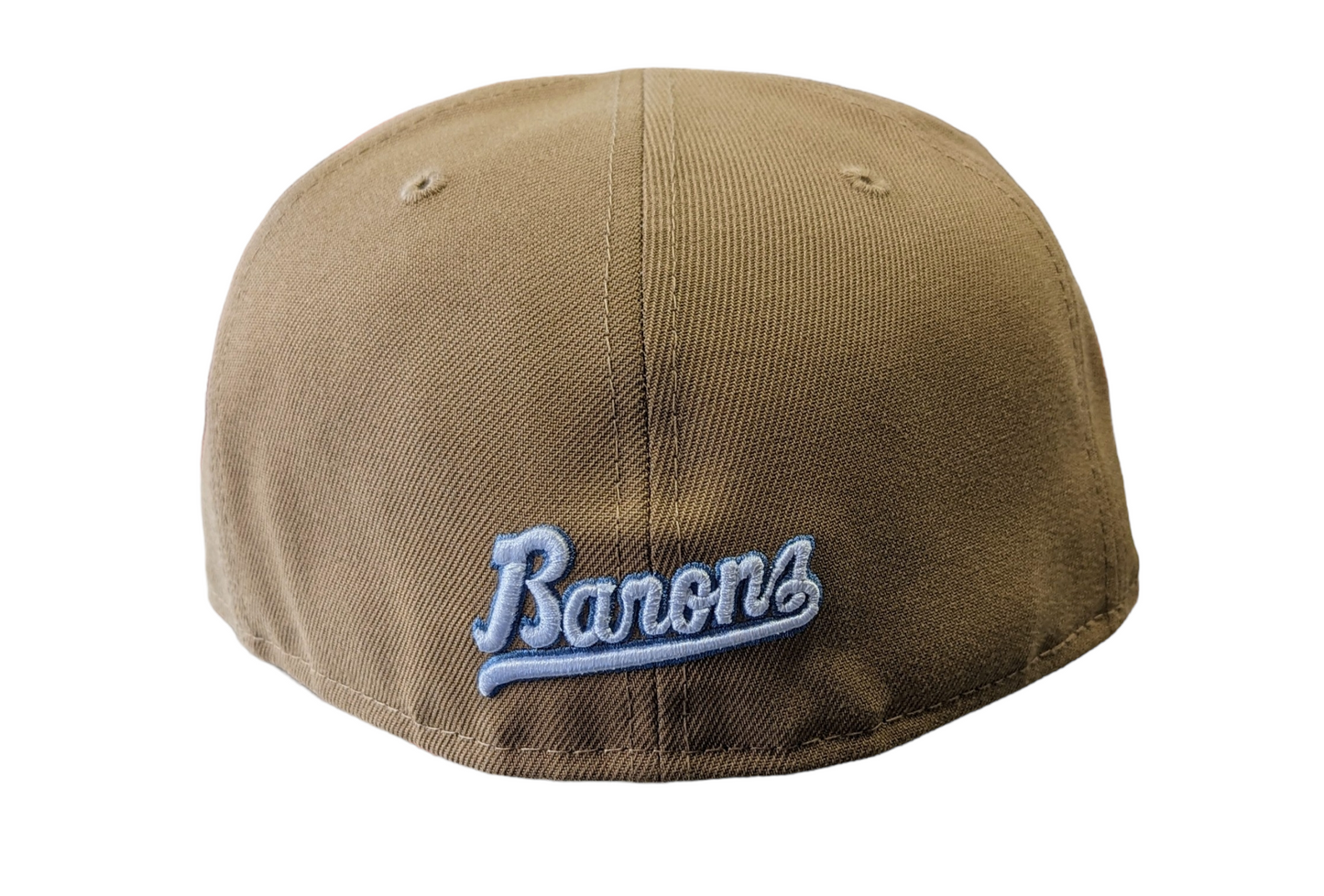 Birmingham Barons "Biff" New Era Southern League Khaki/Black/Olive 59FIFTY Fitted Hat Official Team Hat Sports Fan Cap Official MLB Team Hat Baseball