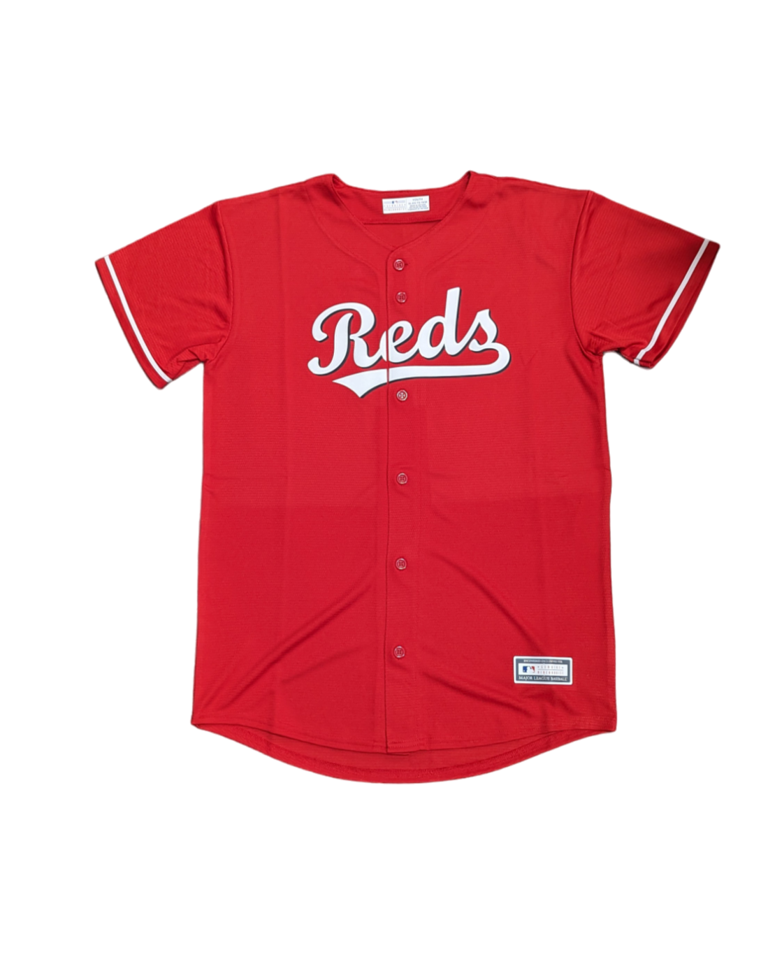 Youth Cincinnati Reds Elly De La Cruz MLB Red Alternate Screen Print Replica Jersey Official Team Jersey Sports Fan Apparel Official MLB Team Jersey B