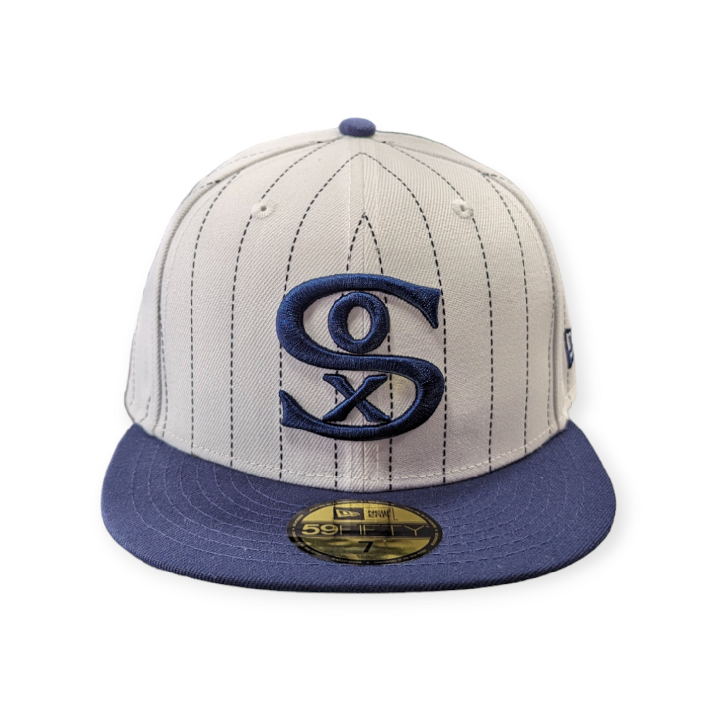 Chicago White Sox 1917 New Era Cooperstown Classics White/Navy 59FIFTY Fitted Hat Official Team Hat Sports Fan Cap Official MLB Team Hat Baseball Fan