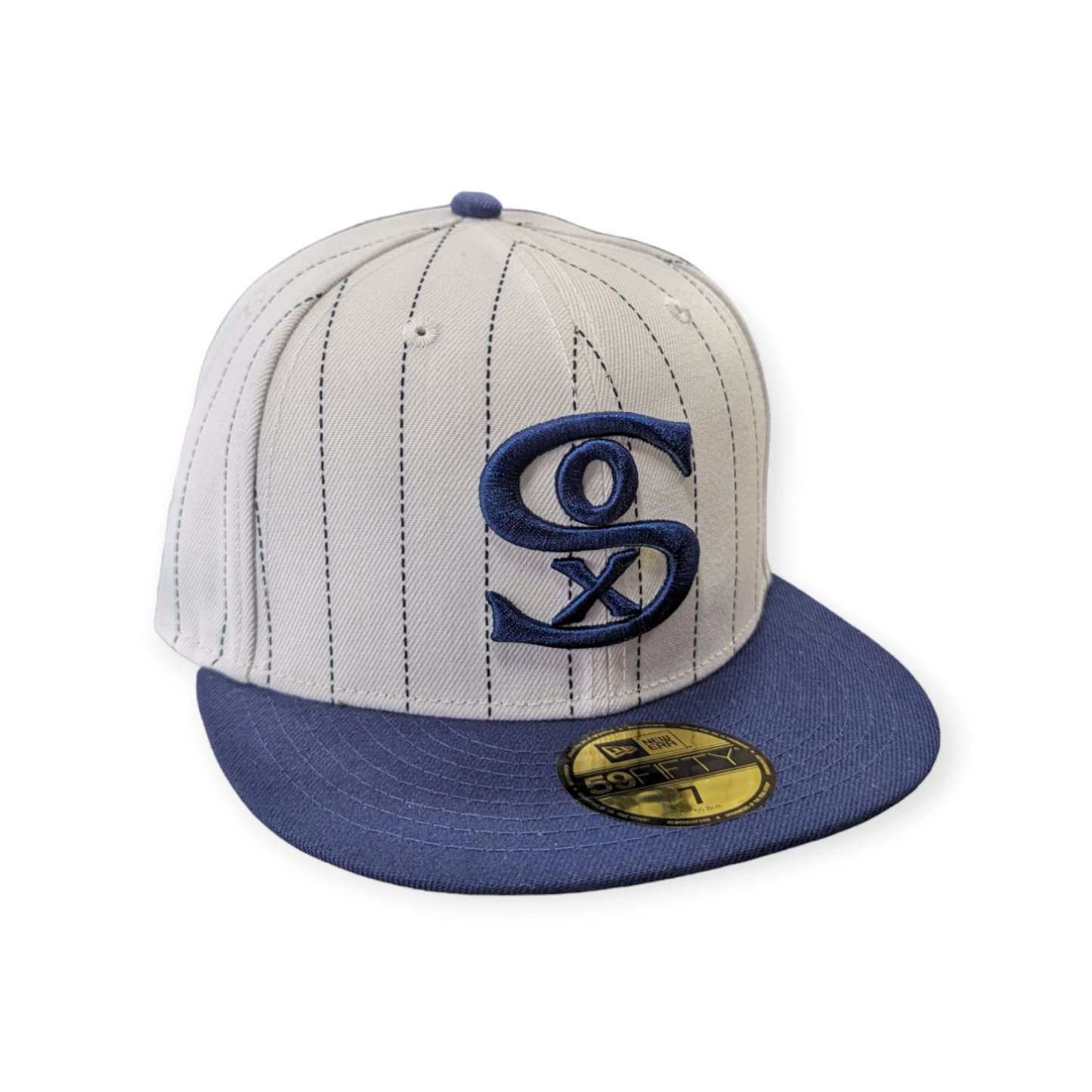 Chicago White Sox 1917 New Era Cooperstown Classics White/Navy 59FIFTY Fitted Hat Official Team Hat Sports Fan Cap Official MLB Team Hat Baseball Fan