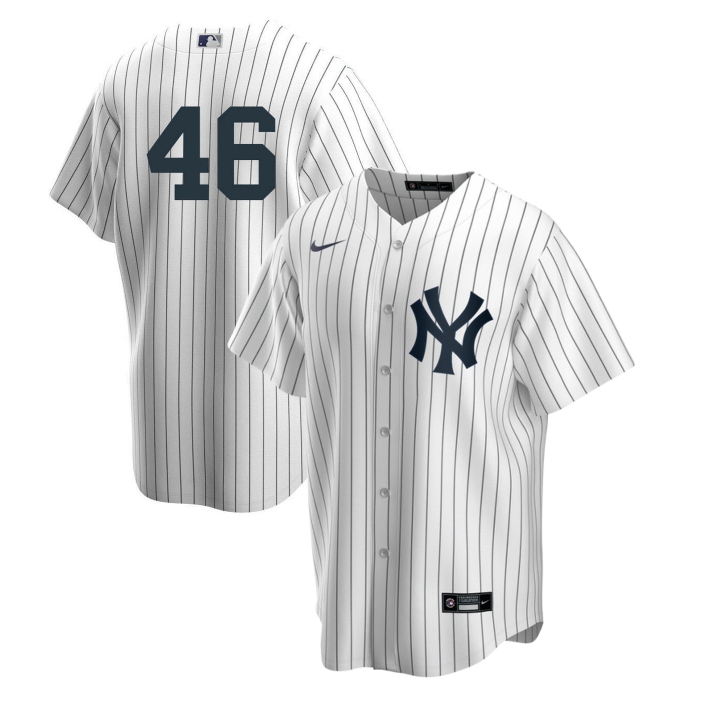Men's Nike Andy Pettite #46 White New York Yankees Home Official Replica Player Jersey Official Team Jersey Sports Fan Apparel Official MLB Team Jerse