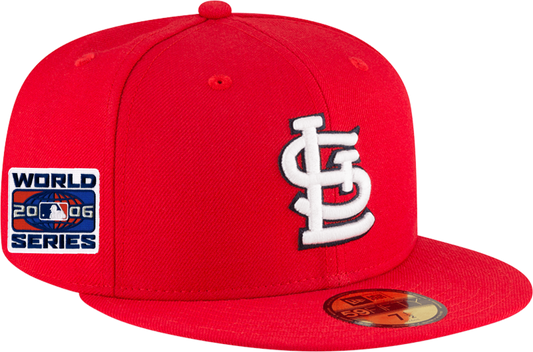 St. Louis Cardinals Classic 2006 World Series Red New Era 59Fifty Fitted Hat Official Team Hat Sports Fan Cap Official MLB Team Hat Baseball Fan Cap