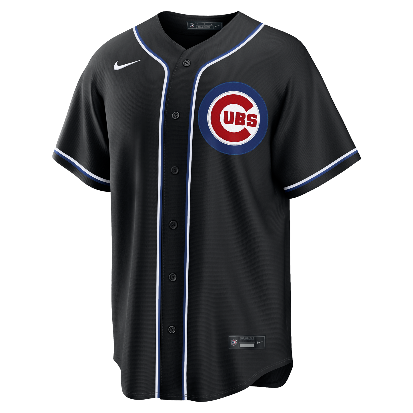 Men's Chicago Cubs Nike Black Carbon Blank Replica Jersey Official Team Jersey Sports Fan Apparel Official MLB Team Jersey Baseball Fan Apparel