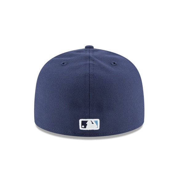 Men's Tampa Bay Rays New Era Navy Game Authentic Collection Alternate On-Field 59FIFTY Fitted Hat Official Team Hat Sports Fan Cap Official MLB Team H