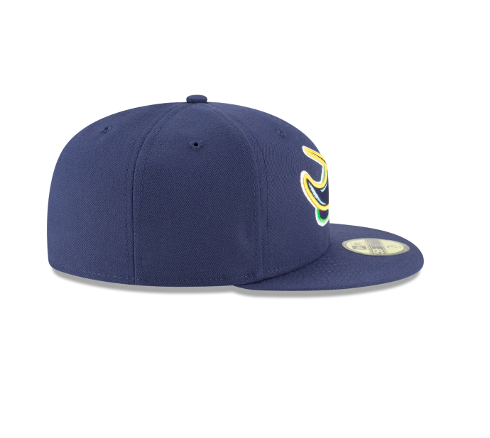 Men's Tampa Bay Rays New Era Navy Game Authentic Collection Alternate On-Field 59FIFTY Fitted Hat Official Team Hat Sports Fan Cap Official MLB Team H