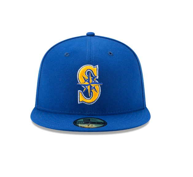 Men's Seattle Mariners New Era Royal Game Authentic Collection Alternate 2 On-Field 59FIFTY Fitted Hat Official Team Hat Sports Fan Cap Official MLB T