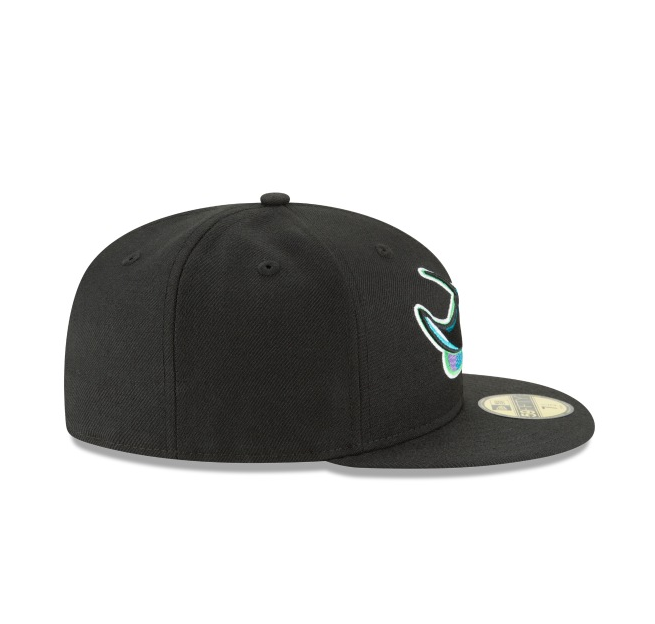 Men's Tampa Bay Devil Rays 1998 Cooperstown Collection Black 59Fifty Fitted Hat Official Team Hat Sports Fan Cap Official MLB Team Hat Baseball Fan Ca