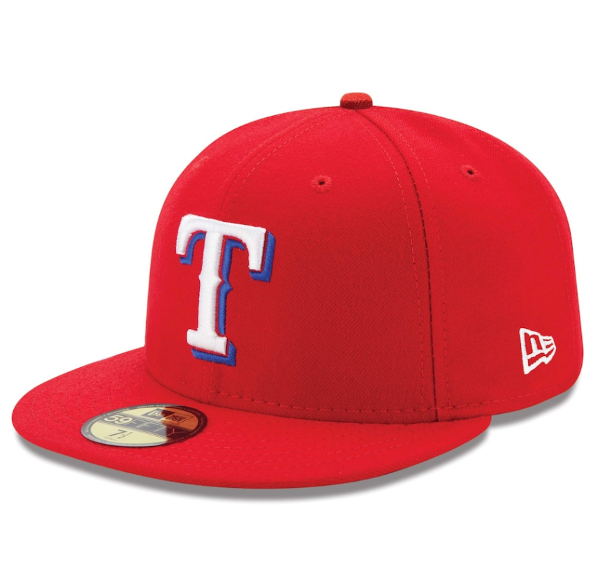 Men's Texas Rangers New Era Red Alternate Authentic Collection On-Field 59FIFTY Fitted Hat Official Team Hat Sports Fan Cap Official MLB Team Hat Base