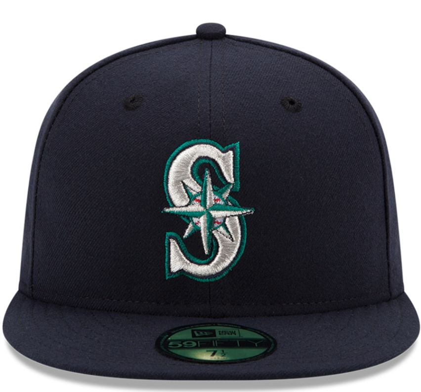 Men's Seattle Mariners New Era Navy Authentic Collection On Field 59FIFTY Fitted Hat Official Team Hat Sports Fan Cap Official MLB Team Hat Baseball F