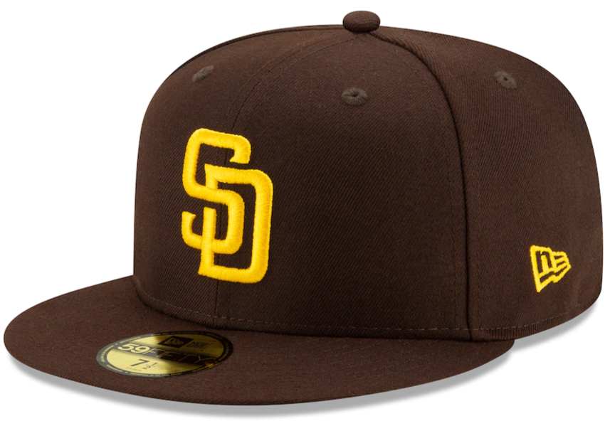 Men's San Diego Padres New Era Brown Authentic Collection On-Field 59FIFTY Fitted Hat Official Team Hat Sports Fan Cap Official MLB Team Hat Baseball