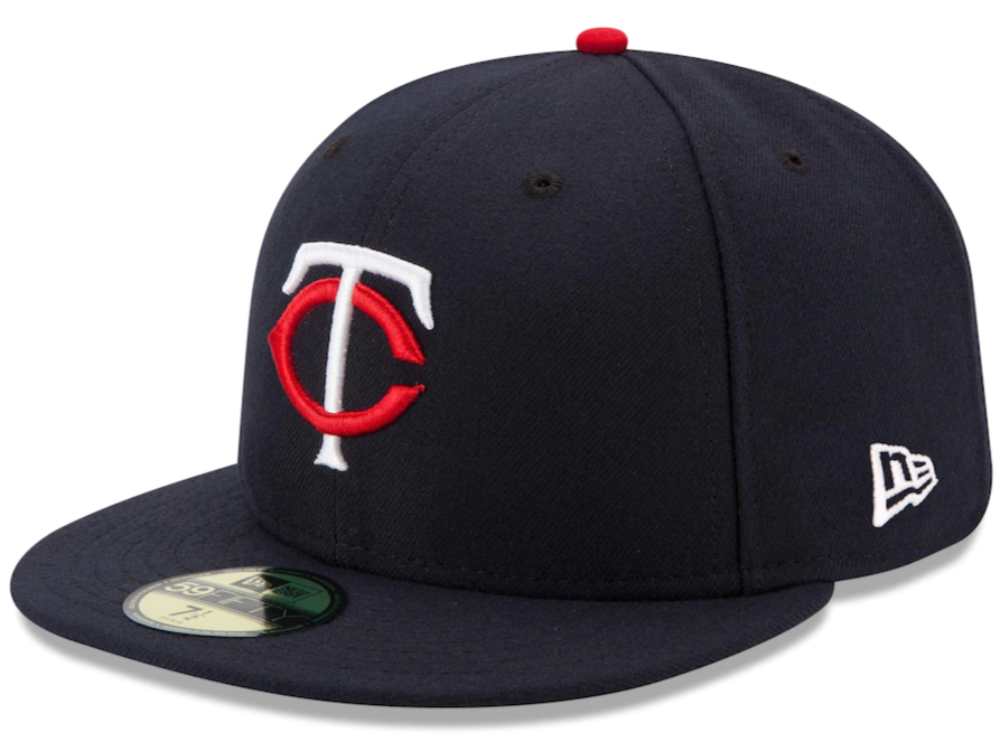 Men's Minnesota Twins New Era Navy Home Authentic Collection On-Field 59FIFTY Fitted Hat Official Team Hat Sports Fan Cap Official MLB Team Hat Baseba