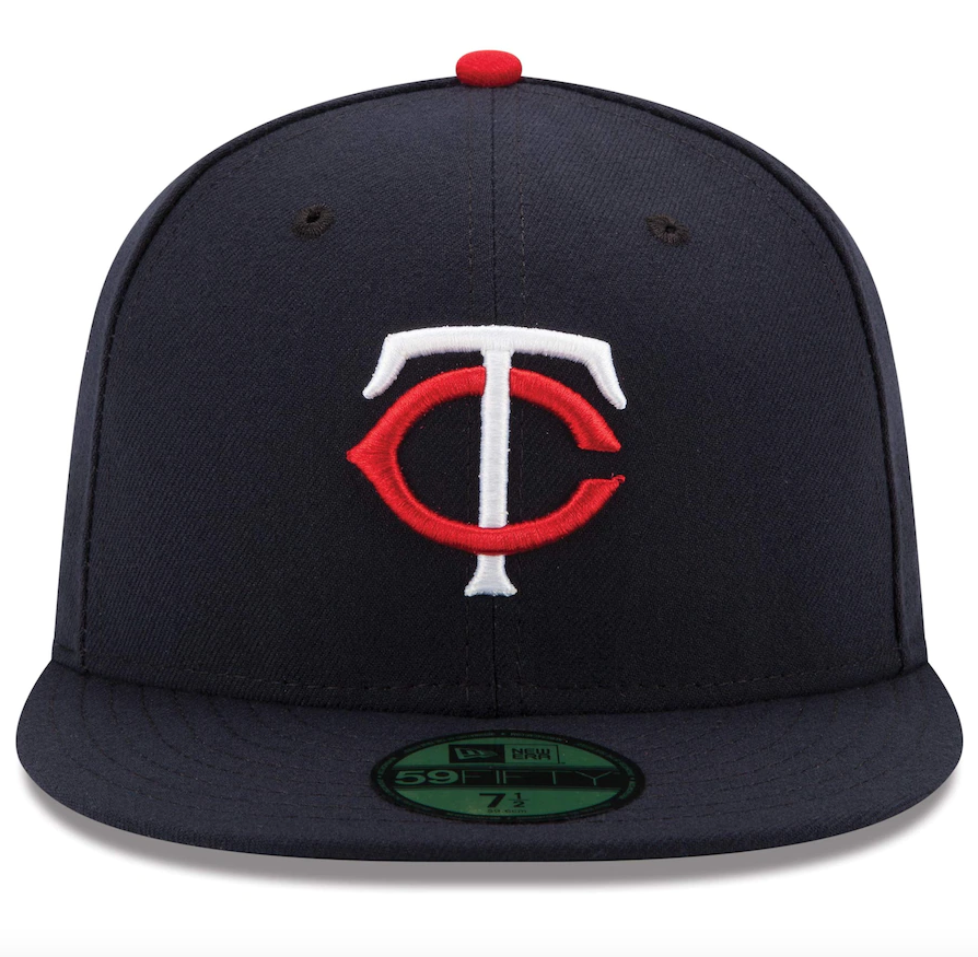 Men's Minnesota Twins New Era Navy Home Authentic Collection On-Field 59FIFTY Fitted Hat Official Team Hat Sports Fan Cap Official MLB Team Hat Baseba