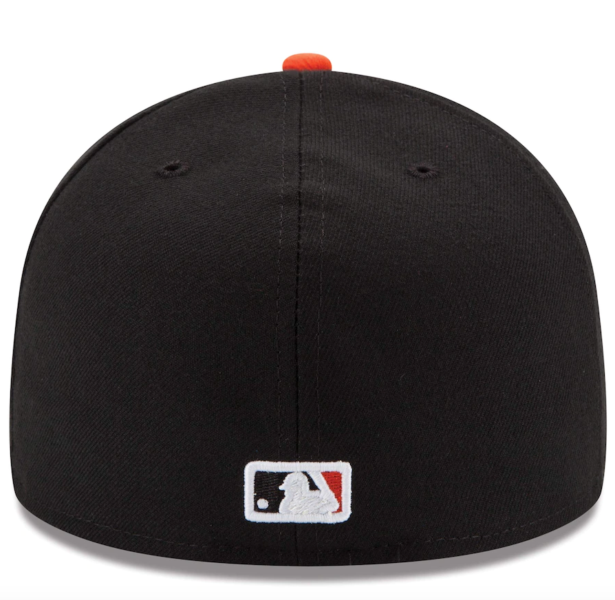 Men's Baltimore Orioles New Era Black/Orange Road Authentic Collection On-Field 59FIFTY Fitted Hat Official Team Hat Sports Fan Cap Official MLB Team