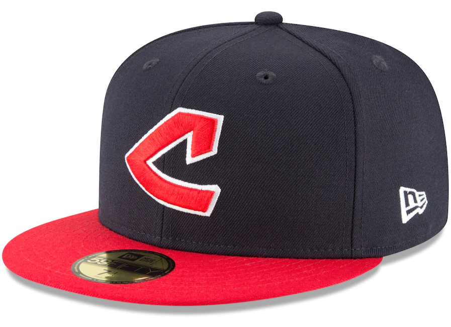 Men's Cleveland Guardians New Era Navy Cooperstown Collection Wool 59FIFTY Fitted Hat Official Team Hat Sports Fan Cap Official MLB Team Hat Baseball
