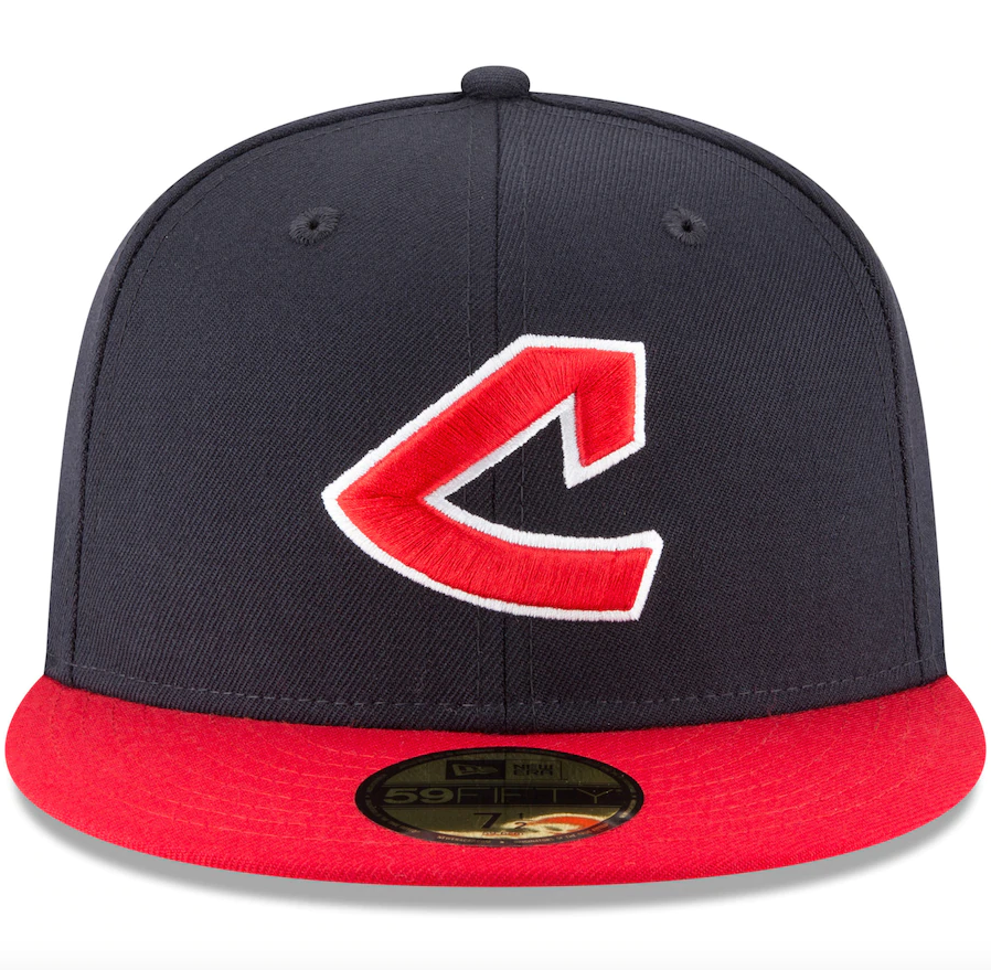 Men's Cleveland Guardians New Era Navy Cooperstown Collection Wool 59FIFTY Fitted Hat Official Team Hat Sports Fan Cap Official MLB Team Hat Baseball