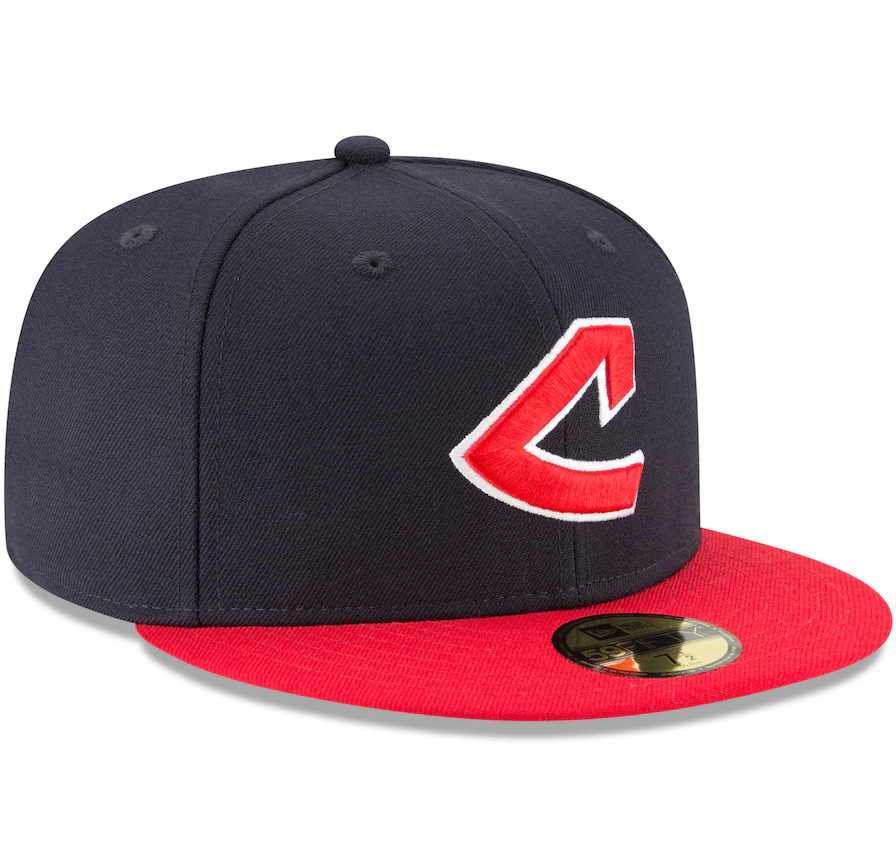 Men's Cleveland Guardians New Era Navy Cooperstown Collection Wool 59FIFTY Fitted Hat Official Team Hat Sports Fan Cap Official MLB Team Hat Baseball