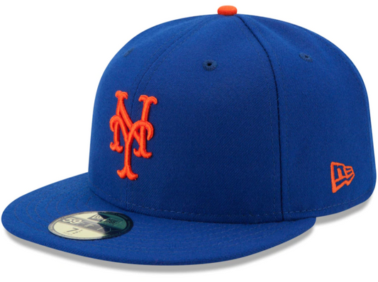 Men's New York Mets New Era Royal Authentic Collection On Field 59FIFTY Fitted Hat Official Team Hat Sports Fan Cap Official MLB Team Hat Baseball Fan