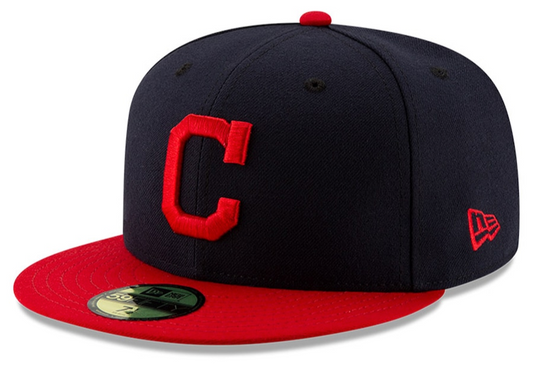 Men's Cleveland Guardians New Era Navy/Red Home Authentic Collection On-Field 59FIFTY Fitted Hat Official Team Hat Sports Fan Cap Official MLB Team Ha