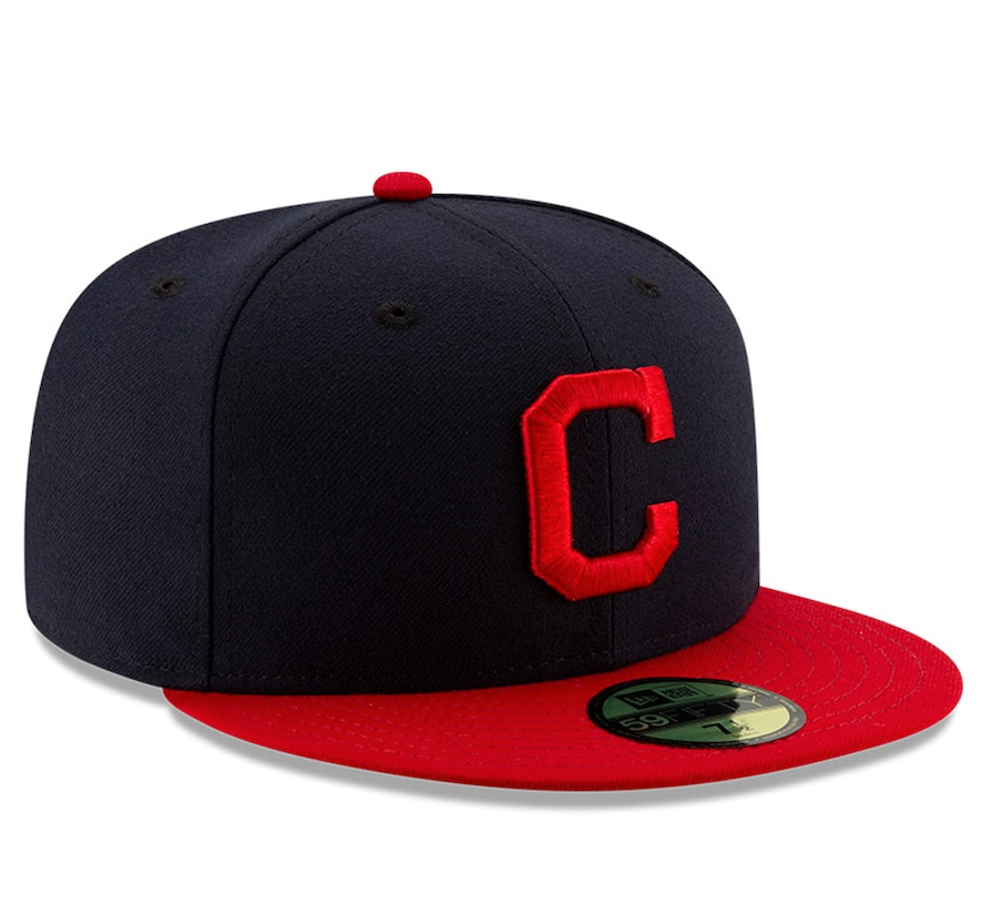 Men's Cleveland Guardians New Era Navy/Red Home Authentic Collection On-Field 59FIFTY Fitted Hat Official Team Hat Sports Fan Cap Official MLB Team Ha