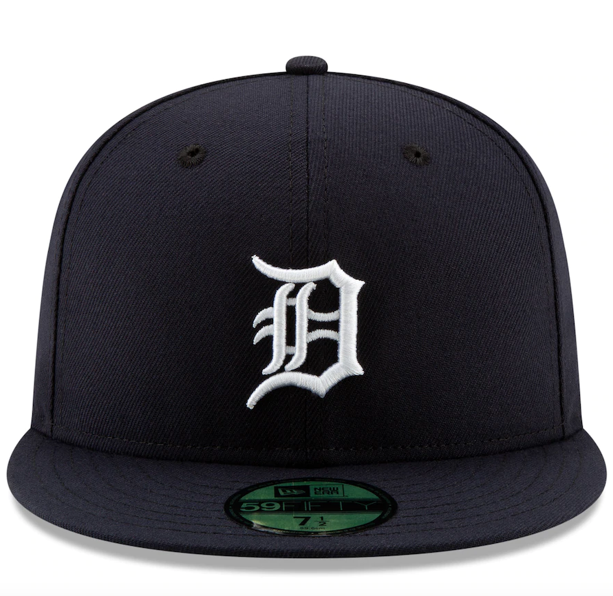 Men's Detroit Tigers New Era Navy Home Authentic Collection On-Field Logo 59FIFTY Fitted Hat Official Team Hat Sports Fan Cap Official MLB Team Hat Ba