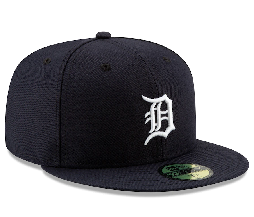 Men's Detroit Tigers New Era Navy Home Authentic Collection On-Field Logo 59FIFTY Fitted Hat Official Team Hat Sports Fan Cap Official MLB Team Hat Ba