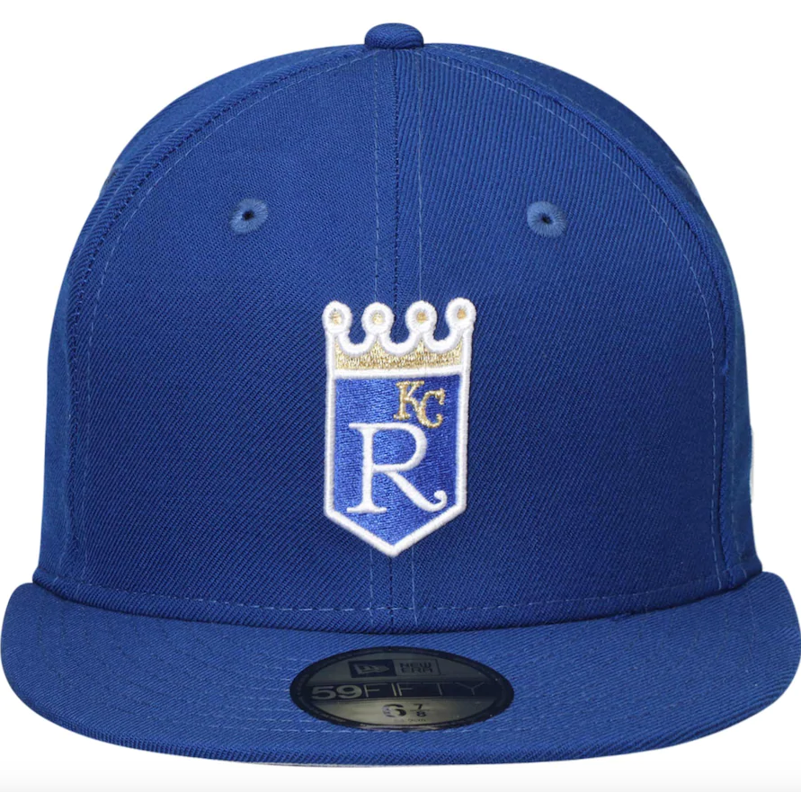 Men's Kansas City Royals New Era Royal Cooperstown Collection Wool 59FIFTY Fitted Hat Official Team Hat Sports Fan Cap Official MLB Team Hat Baseball