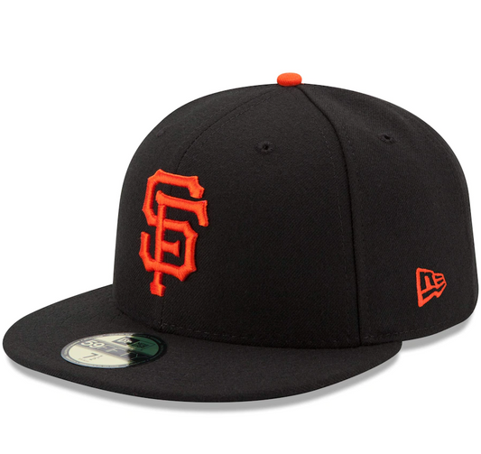 Men's San Francisco Giants New Era Black Game Authentic Collection On-Field 59FIFTY Fitted Hat Official Team Hat Sports Fan Cap Official MLB Team Hat