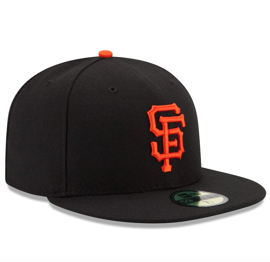 Men's San Francisco Giants New Era Black Game Authentic Collection On-Field 59FIFTY Fitted Hat Official Team Hat Sports Fan Cap Official MLB Team Hat