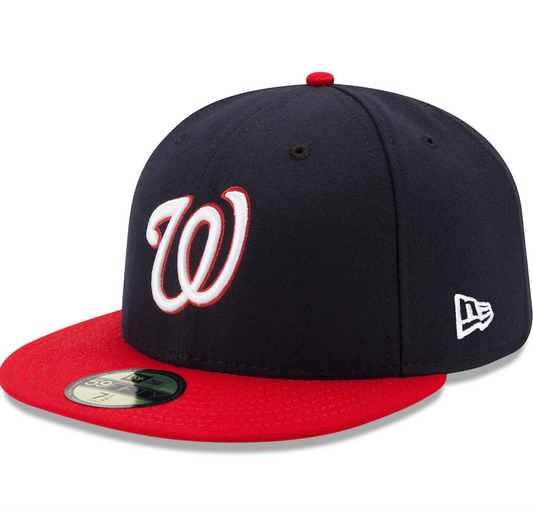 Men's Washington Nationals New Era Navy/Red Alternate Authentic Collection On-Field 59FIFTY Fitted Hat Official Team Hat Sports Fan Cap Official MLB T