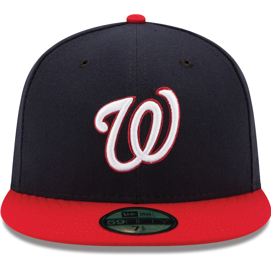 Men's Washington Nationals New Era Navy/Red Alternate Authentic Collection On-Field 59FIFTY Fitted Hat Official Team Hat Sports Fan Cap Official MLB T