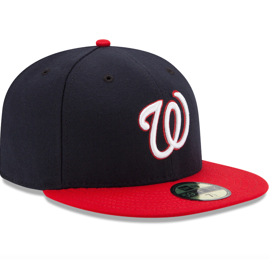 Men's Washington Nationals New Era Navy/Red Alternate Authentic Collection On-Field 59FIFTY Fitted Hat Official Team Hat Sports Fan Cap Official MLB T