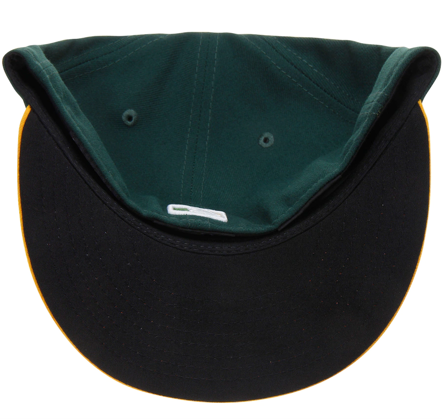 Men's Athletics New Era Green/Yellow Home Authentic Collection On-Field 59FIFTY Fitted Hat Official Team Hat Sports Fan Cap Official MLB Team Hat Base