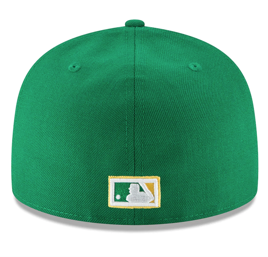 Men's Oakland Athletics New Era Green Cooperstown Collection Wool 59FIFTY Fitted Hat Official Team Hat Sports Fan Cap Official MLB Team Hat Baseball F