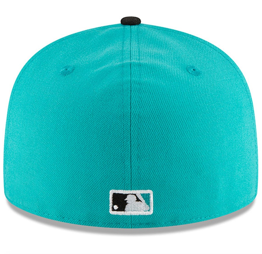 Men's Florida Marlins New Era Aqua 1997 World Series Wool 59FIFTY Fitted Hat Official Team Hat Sports Fan Cap Official MLB Team Hat Baseball Fan Cap