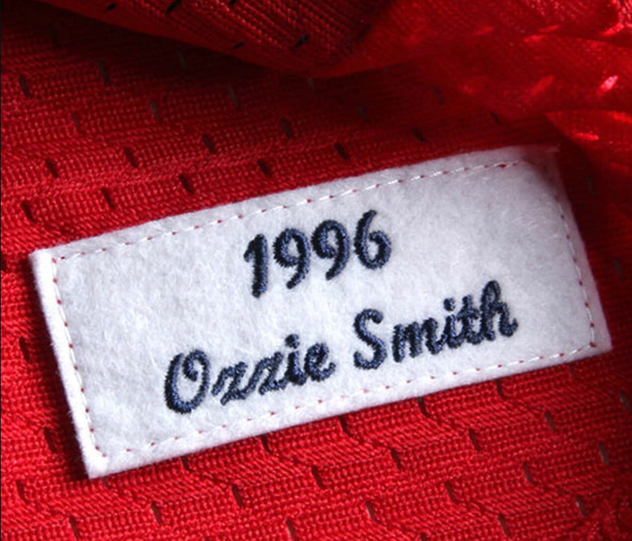 Men's Mitchell & Ness Ozzie Smith 1996 St. Louis Cardinals Batting Practice Cooperstown Jersey Official Team Jersey Sports Fan Apparel Official MLB Te