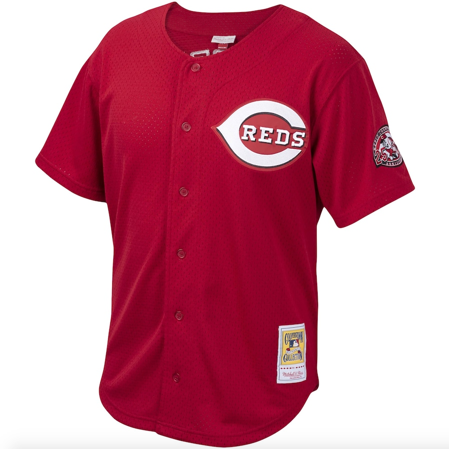 Men's Cincinnati Reds Ken Griffey Jr. Mitchell & Ness Red Cooperstown Collection Batting Practice Jersey Official Team Jersey Sports Fan Apparel Offic