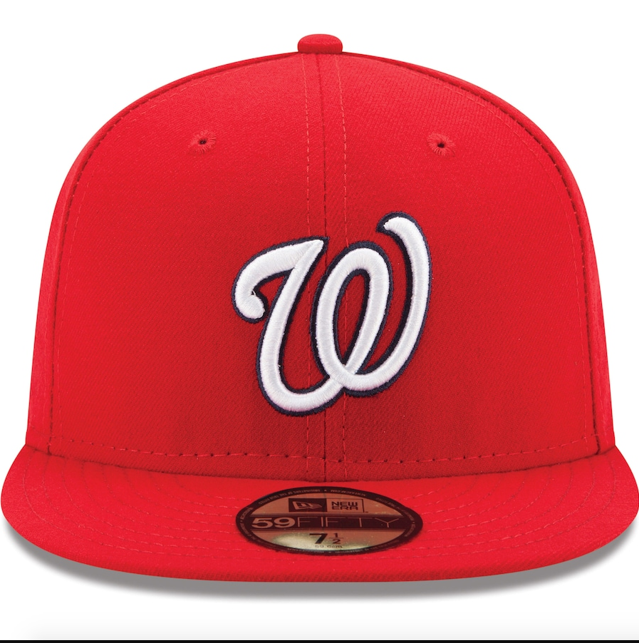 Men's Washington Nationals New Era Red Game Authentic Collection On-Field 59FIFTY Fitted Hat Official Team Hat Sports Fan Cap Official MLB Team Hat Ba
