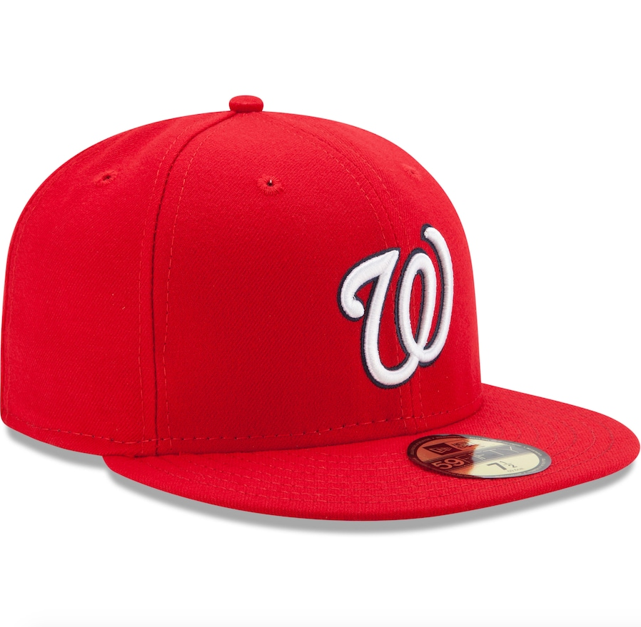 Men's Washington Nationals New Era Red Game Authentic Collection On-Field 59FIFTY Fitted Hat Official Team Hat Sports Fan Cap Official MLB Team Hat Ba