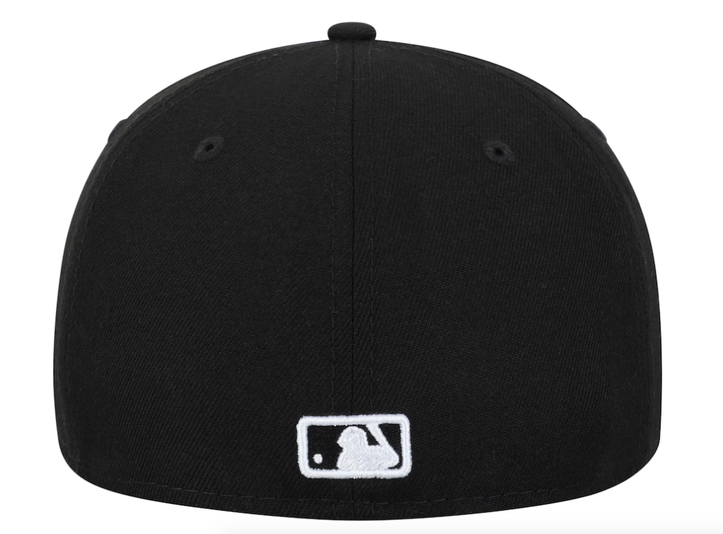 Men's New Era Chicago White Sox B-Dub 59Fifty Black Fitted Hat Official Team Hat Sports Fan Cap Official MLB Team Hat Baseball Fan Cap