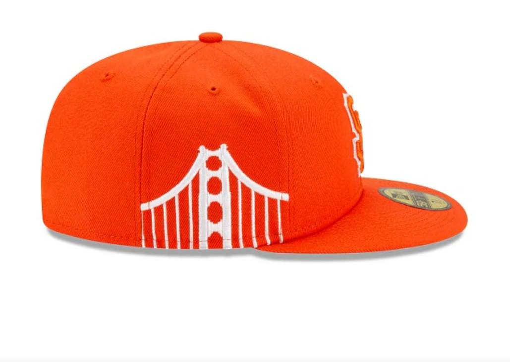 Men's San Francisco Giants New Era Orange City Connect 59FIFTY Fitted Hat Official Team Hat Sports Fan Cap Official MLB Team Hat Baseball Fan Cap