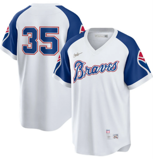 Nike Men's Atlanta Braves Phil Niekro Cooperstown Collection Home Replica Cool Base Jersey Official Team Jersey Sports Fan Apparel Official MLB Team J