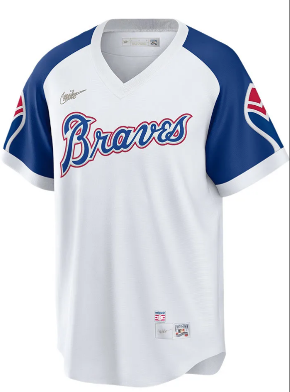 Nike Men's Atlanta Braves Phil Niekro Cooperstown Collection Home Replica Cool Base Jersey Official Team Jersey Sports Fan Apparel Official MLB Team J