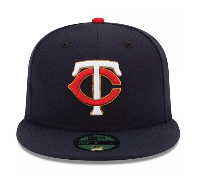 Men's Minnesota Twins New Era Navy Alternate Authentic Collection On-Field 59FIFTY Fitted Hat Official Team Hat Sports Fan Cap Official MLB Team Hat B