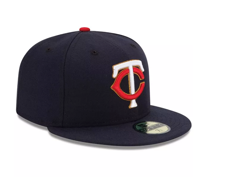Men's Minnesota Twins New Era Navy Alternate Authentic Collection On-Field 59FIFTY Fitted Hat Official Team Hat Sports Fan Cap Official MLB Team Hat B