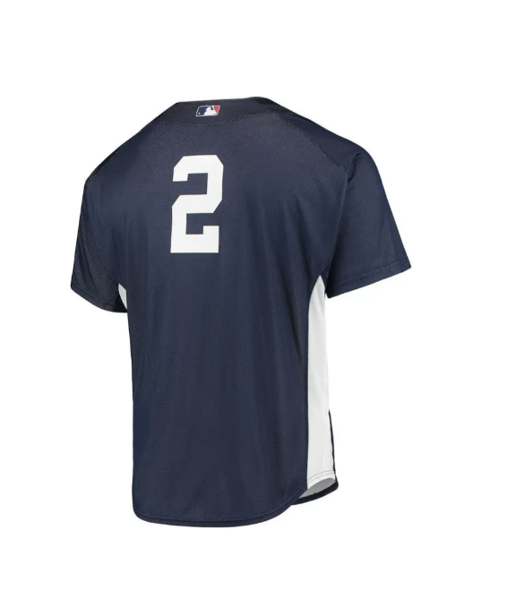 Men's Derek Jeter New York Yankees Mitchell & Ness Navy 2009 Authentic Batting Practice Jersey Official Team Jersey Sports Fan Apparel Official MLB Te