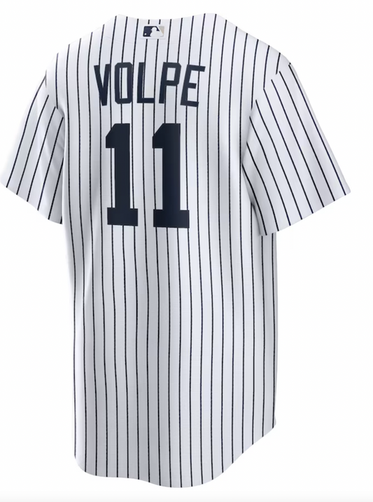 Men's Nike Anthony Volpe White New York Yankees Home Official Replica Player Jersey With Name & Number Official Team Jersey Sports Fan Apparel Officia