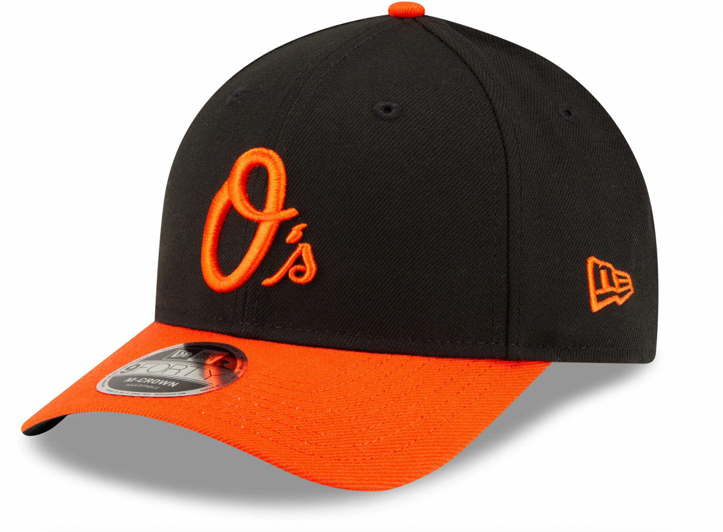 Baltimore Orioles Black/Orange Alternate New Era Player Replica M-Crown 9FORTY Adjustable Hat Official Team Hat Sports Fan Cap Official MLB Team Hat B