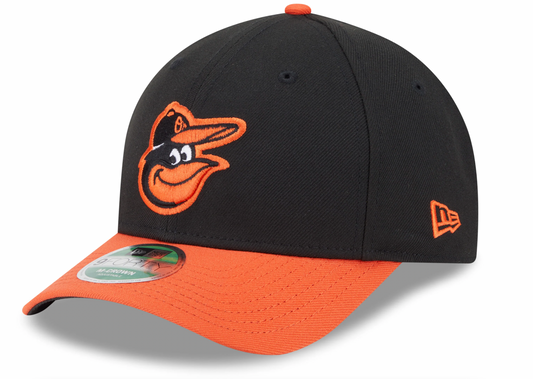 Baltimore Orioles Black/Orange Road New Era Player Replica M-Crown 9FORTY Adjustable Hat Official Team Hat Sports Fan Cap Official MLB Team Hat Baseba