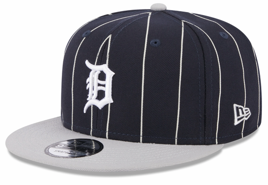 Detroit Tigers Navy/Gray Vintage New Era 9FIFTY Snapback Hat Official Team Hat Sports Fan Cap Official MLB Team Hat Baseball Fan Cap