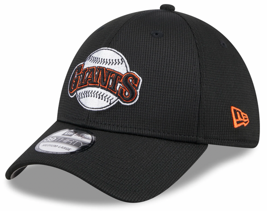 Men's San Francisco Giants New Era 2024 Batting Practice Black 39THIRTY Flex-Fit Hat Official Team Hat Sports Fan Cap Official MLB Team Hat Baseball F